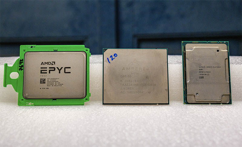 AMD EPYC Ampere Altra Intel Xeon Cascade Lake Small